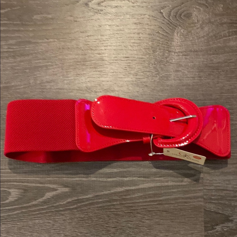 Red Belt with Buckle